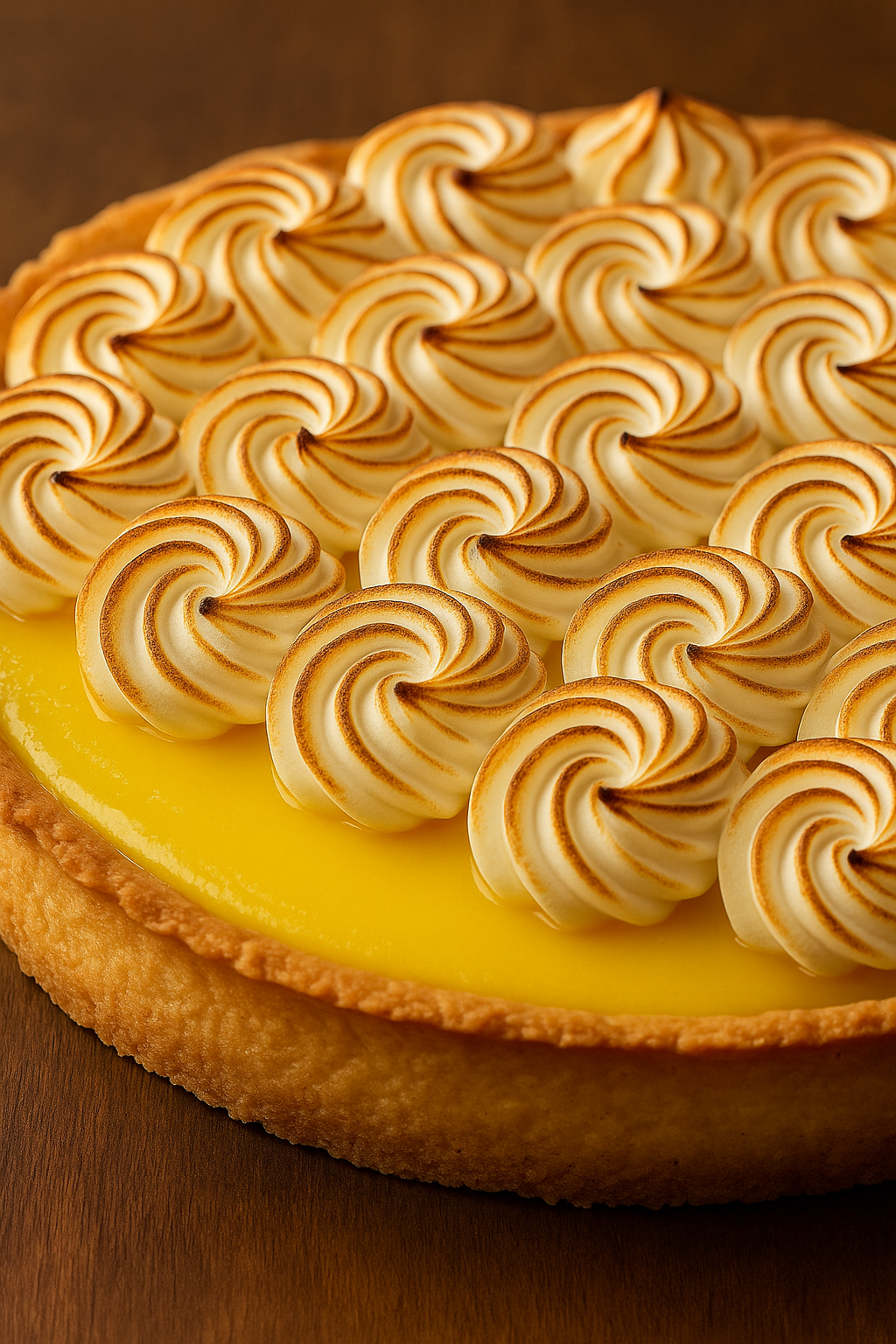 Tarte au citron meringuée faite maison avec pâte sablée croustillante
